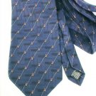 Stafford Executive man's necktie dark blue red/gold accents silk Stafford Executive man's necktie dark blue red/gold accents silk