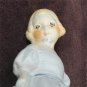 Coventry ware chalkware girl blue white dress 4 3/4" AS IS