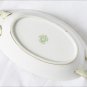 Nippon two handled oval dish bowl moriage edge hand painted porcelain