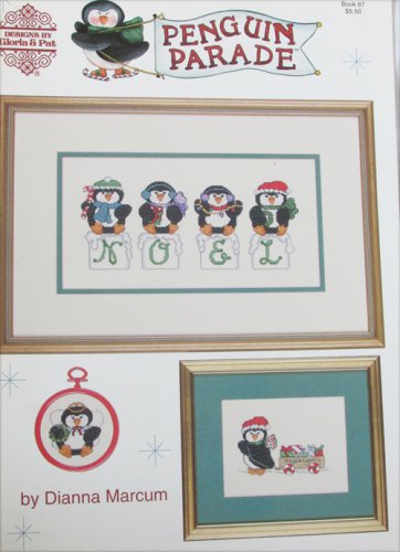 Penguin Parade cross stitch pattern booklet Gloria & Pat