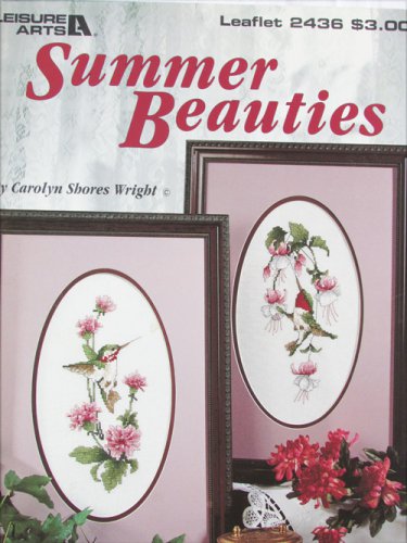 Summer Beauties cross stitch pattern designs Leisure Arts 2436 hummingbirds