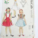 McCall 1866 vintage 1954 girl blouse & suspender skirt size 4