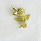 Gerry baby bird pin gold tone nicely tooled miniature 1 inch Gerry baby bird pin gold tone nicely tooled miniature 1 inch