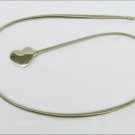 Metal stretch belt heart clasp narrow silver tone band 24 to 29 inches Metal stretch belt heart clasp narrow silver tone band 24 to 29 inches