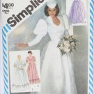 Simplicity 5724 wedding bridesmaid formal dress optional train size 10