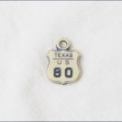 Route 80 Texas US plastic bracelet charm