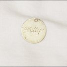Sterling bracelet charm PHILIP name round 5/8" Sterling bracelet charm PHILIP name round 5/8"
