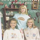 Leisure Arts 963 Cute 'n County waste canvas 8 designs cross stitch leaflet