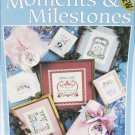 Leisure Arts 2699 Moments & Milestones Birth weddings & more cross stitch booklet