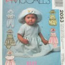 McCall 2053 dress romper infants size S 13 to 15 lbs pattern