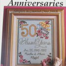 Wedding Anniversaries samplers from Dakota Cross Stitch Co patterns