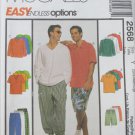 McCall 2568 man's top pull-on pants shorts sizes S M pattern