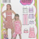 Simplicity 5083 girl dress top cropped pants skort purse sizes 3 4 5 6 UNCUT pattern