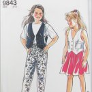 Simplicity 9843 girl vest skirt and pants sizes 4 to 12 UNCUT pattern Simplicity 9843 girl vest skirt and pants sizes 4 to 12 UNCUT pattern