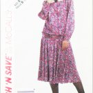 McCall 4578 Misses blouse skirt sizes 18 20 22 UNCUT pattern
