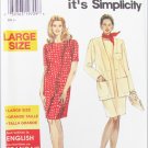 Simplicity 7453 misses dress and jacket sizes 18W to 26W UNCUT pattern