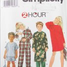 Simplicity 7407 child's pajamas nightshirt robe bag booties sizes 3 4 5 6 UNCUT pattern