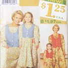Simplicity 0656 misses & girls matching dress vest size XS-XL & 3 to 8 UNCUT Simplicity 0656 misses & girls matching dress vest size XS-XL & 3 to 8 UNCUT