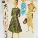 Simplicity 1221 vintage 1955 misses 2 piece dress pattern size 12 bust 30 Simplicity 1221 vintage 1955 misses 2 piece dress pattern size 12 bust 30