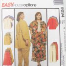 McCall 9294 misses shirt pants shorts skirt sizes 18W 20W 22W pattern