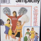 Simplicity 8701 girl's Cheerleader outfits sizes 2 4 6 pattern