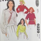 McCall 6229 misses blouse sizes 18 20 pattern