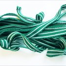Green & white striped polyester knit cording 1/2" wide some stretch Green & white striped polyester knit cording 1/2" wide some stretch