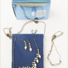 Avon Chevron gift set necklace bracelet earrings new in box