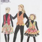 Simplicity 6982 girls skirt ruffled skirt waist coat sizes 8 to 14 New Look pattern Simplicity 6982 girls skirt ruffled skirt waist coat sizes 8 to 14 New Look pattern