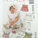 McCall 6454 infant dress pinafore pantaloons bonnet sizes S M