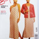 McCall 3073 misses unlined jacket and dress sizes 10 12 14 16 UNCUT McCall 3073 misses unlined jacket and dress sizes 10 12 14 16 UNCUT