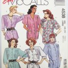 McCall 4538 misses blouse sizes 18 20 pleated shoulders
