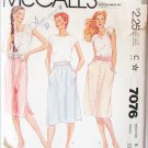 McCall 7076 misses skirt size 6 waist 23 pattern