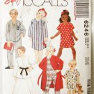 McCall 6246 child robe nightshirt pajamas boy girl size 6 7