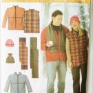 Simplicity 4803 men women jacket vest hat scarf sizes XL XXL XXXL