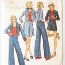 Butterick 3487 misses skirt jacket pants vintage 1970s  size 8 pattern
