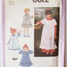 Simplicity 8812 girls dress pinafore size 3 vintage 1978