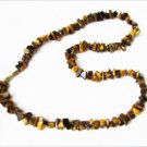 Tiger eye irregular stones necklace 19" unmarked jewelry Tiger eye irregular stones necklace 19" unmarked jewelry