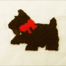 Black Scotty Scotch terrier dog punch embroider applique