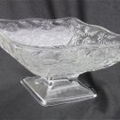 Indiana pineapple floral glass candy nut dish triangular