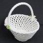Lahuerta hand made Manises Spain mini basket lattice pink flowers