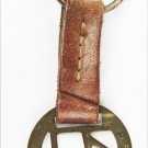 Marlboro keychain solid brass leather fob vintage cigarette key chain