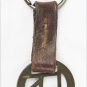 Marlboro keychain solid brass leather fob vintage cigarette key chain