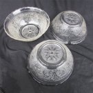 Anchor Hocking Sandwich glass crystal bowls 4 3/4" scalloped edge berry dessert
