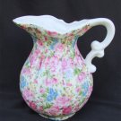 Andrea by Sadek rose chintz pitcher 5 1/2" tall probably transfer ware Andrea by Sadek rose chintz pitcher 5 1/2" tall probably transfer ware