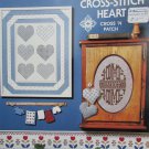 Cross stitch heart and HOME design patterns leaflet
