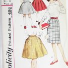 Simplicity 3767 girls skirt size 12 waist 25 pattern pleated slim varieties