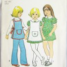 Simplicity 7064 girls dress apron pants sizes 5 & 6 UNCUT pattern