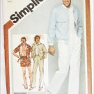 Simplicitty 9924 mans jacket pants shorts size 36 waist UNCUT pattern