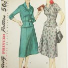 Simplicity 1007 misses 2 piece suit vintage 1954 pattern size 16 1/2 bust 35 UNCUT